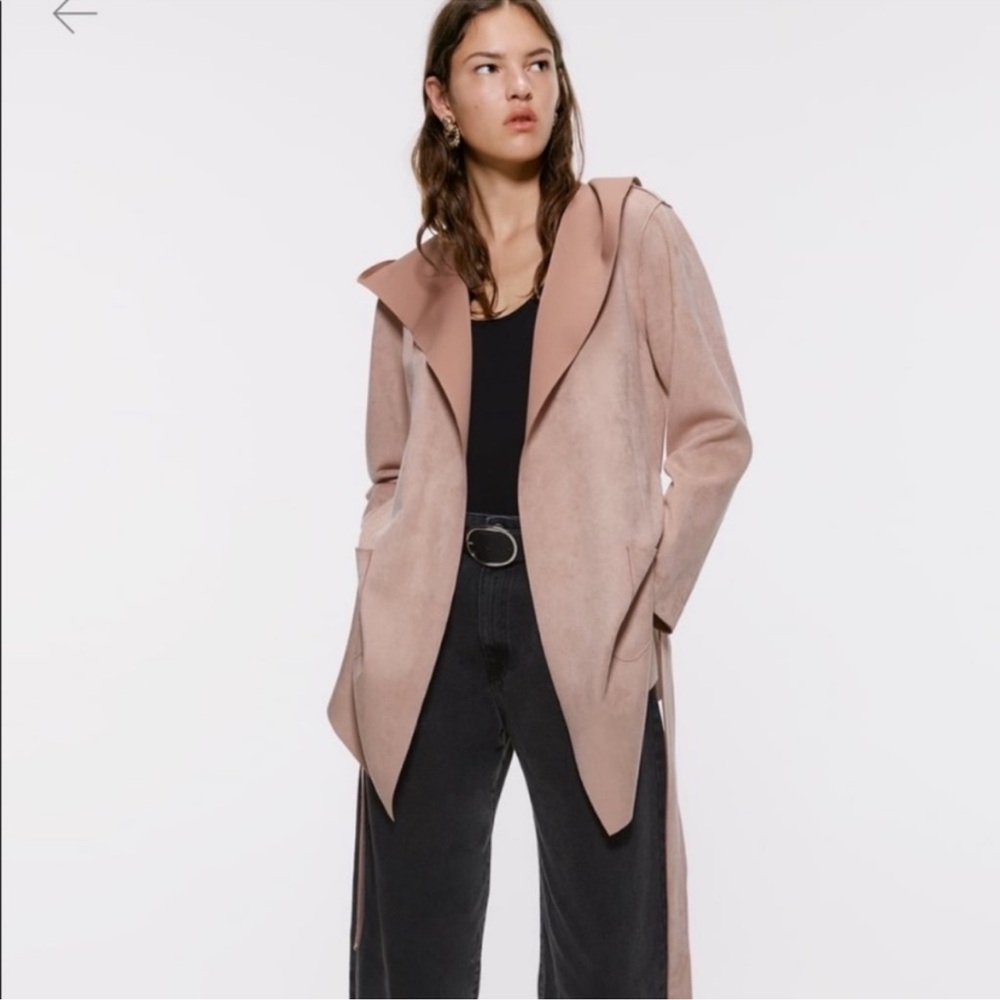 Zara Women's Blush Trench Coat